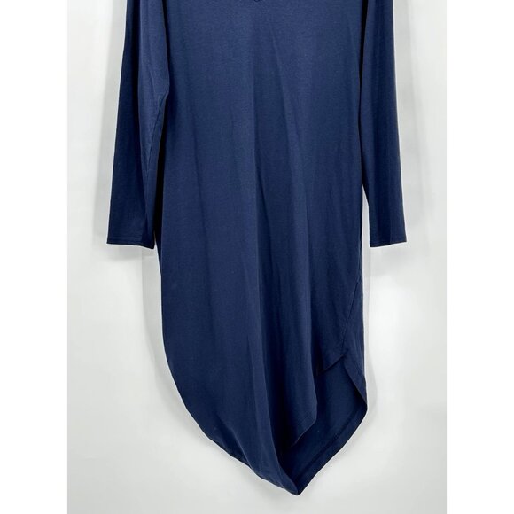 UNIVERSAL STANDARD GENEVA dress t shirt tee asymmetrical blue S US 14 16 - Picture 4 of 7